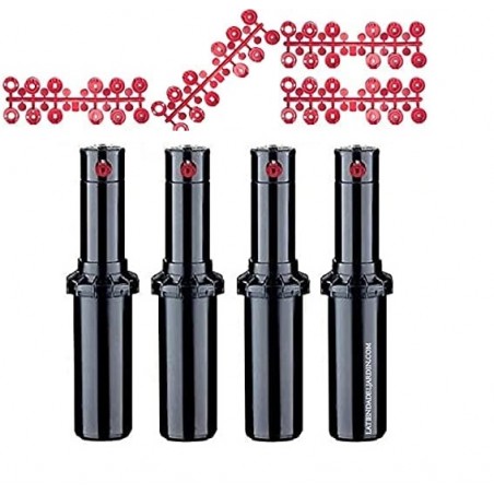 Packung mit 4 x Hunter PGP-ADJ 3/4" Bewässerungsregner, Reichweite 6,4 bis 15,8 m