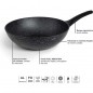 Sarten Wok Ø28cm, Antiadherente, Aluminio forjado apta para todo tipo de cocinas incluído inducción, Ecológica y sin PFOA