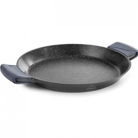 LACOR Paellapfanne mit Antihaft-Silikongriffen, Aluminiumguss 7 Portionen - 36 x 4,5 cm