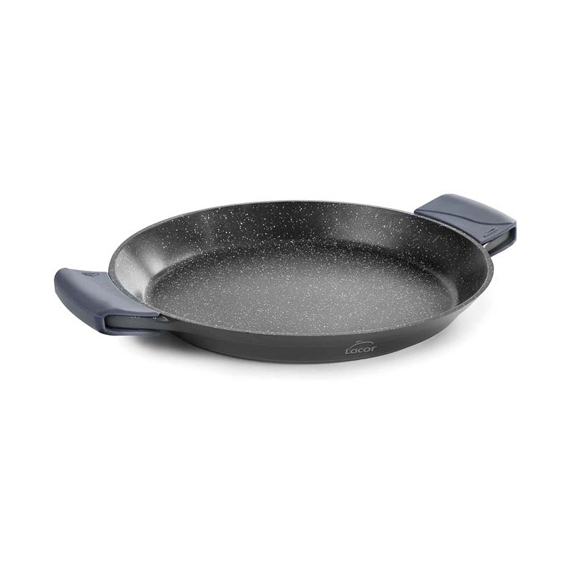 LACOR Paella Pan with Non-Stick Silicone Handles, Cast Aluminum 9 servings - 40 x 4.5 cm LACOR Paella Pan with Non-Stick Silicone Handles, Cast Aluminum 9 servings - 40 x 4.5 cm