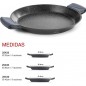 Plat à paella Lacor 9 services - Poêle à paella 40 x 4,5 cm avec poignées en silicone antiadhésives, en fonte d'aluminium Plat à paella Lacor 9 services - Poêle à paella 40 x 4,5 cm avec poignées en silicone antiadhésives, en fonte d'aluminium