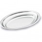 Fontaine/Plateau ovale Lacor en acier inoxydable, argent [20 x 13 cm]