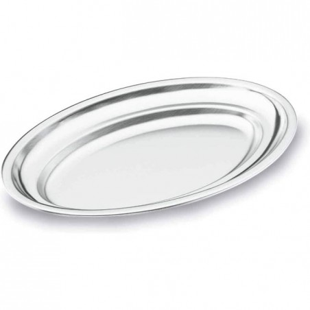  LACOR Oval Platter in Stainless Steel, Silver [30 x 20 cm]