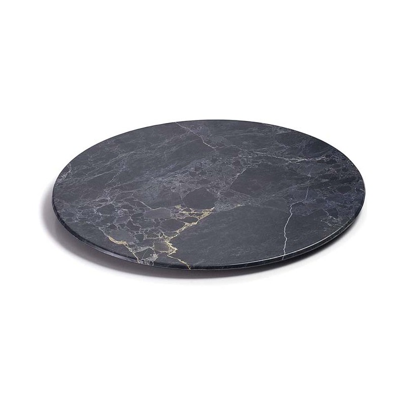 Plateau rond en mélamine avec finition marbre Lacor - Ø 44 cm