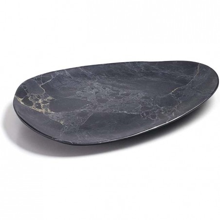  LACOR Egg-shaped dish in melamine - Marble style finish.