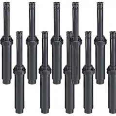 10 x Diffuseur d'arrosage Rain Bird US415 avec buse réglable 15VAN, portée 4,5 m, Tuyère d'irrigation hauteur de tige 10 cm