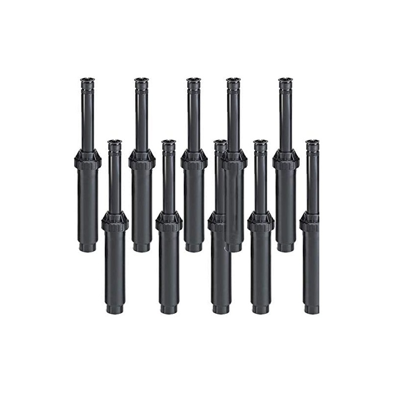 10 x Diffuseur d'arrosage Rain Bird US415 avec buse réglable 15VAN, portée 4,5 m, Tuyère d'irrigation hauteur de tige 10 cm