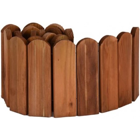 Bordure de Jardin Bois Clôture Flexible pour Jardin 20 x 1,4 x 120 cm, Pelouse, Paysage, Bordure a Planter Décorative