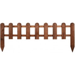 Klassischer Zaun getönt braun 25 x 115 cm, ideal für den Garten