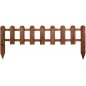 Klassischer Zaun getönt braun 25 x 115 cm, ideal für den Garten