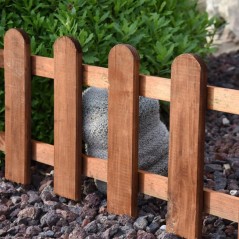 Valla de Jardin Tintada Marrón 25x115 cm, ideal para Decoración de Jardin