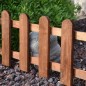 Klassischer Zaun getönt braun 25 x 115 cm, ideal für den Garten