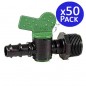 Pack 50 Llaves 16mm x 3/4'' Rosca Macho | Válvula para riego por Goteo Utilizada para conectar Tubo 16mm a Rosca Macho Pack 50 Llaves 16mm x 3/4'' Rosca Macho | Válvula para riego por Goteo Utilizada para conectar Tubo 16mm a Rosca Macho