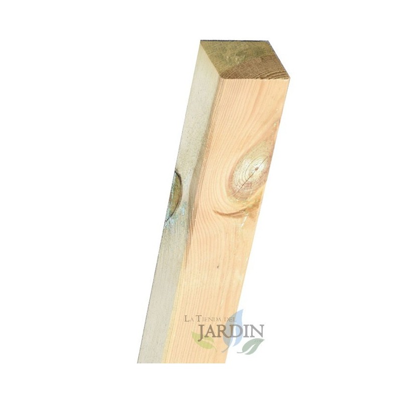 Palo di legno 7 x 7 cm, altezza 300 cm