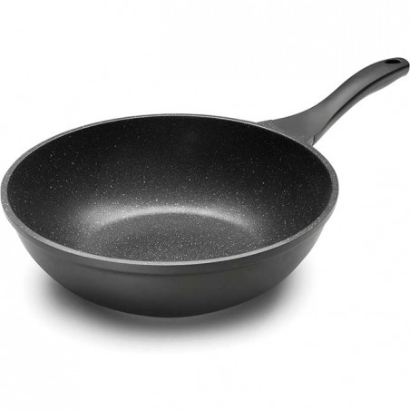 Wok de Alumínio Eco Stone 28 cm - Preto, Lacor