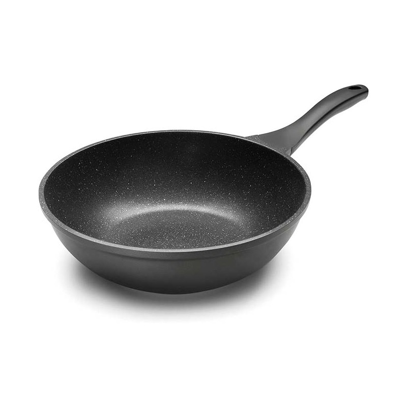 Wok de Alumínio Eco Stone 28 cm - Preto, Lacor