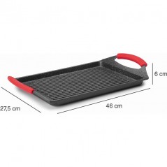 Plancha Grill Eco Piedra  - Negro, Aluminio [33 x 25 cm], Lacor