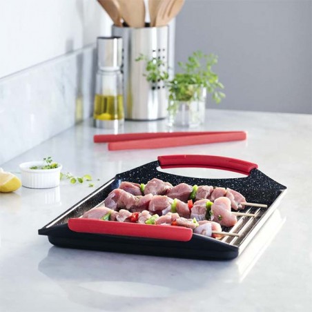 LACOR Eco Stone Grill Plate - Black, Aluminum [33 x 25 cm]