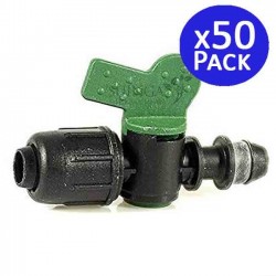 Llave de paso Cinta goteo 16mm a Toma. 50 unidades