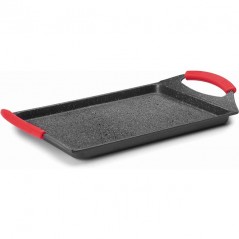 Lacor Smooth Eco Stone Grill Plate - Black 33 x 25 cm