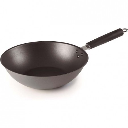 Wok en acier antiadhésif Lacor 28 x 8,5 cm, noir