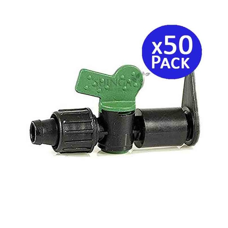 Set di 50 Valvola Tape Layflat per guaina agricola 16 mm per sistema di irrigazione Set di 50 Valvola Tape Layflat per guaina agricola 16 mm per sistema di irrigazione