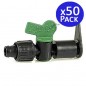 Pacote com 50 torneiras Layflat para fita gotejadora de 16 mm | Conectores para irrigação por gotejamento Pacote com 50 torneiras Layflat para fita gotejadora de 16 mm | Conectores para irrigação por gotejamento