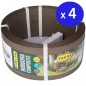 Lot de 4 Bordure composite marron foncé 0,135 x 5 mètres d'une épaisseur de 4,5 mm, idéale pour les jardins Lot de 4 Bordure composite marron foncé 0,135 x 5 mètres d'une épaisseur de 4,5 mm, idéale pour les jardins