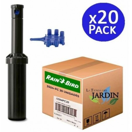 Lot de 20 Arroseur Rain Bird 3504-PC. Turbine portée de 4,6 à 10,7 mètres. Filetage femelle 1/2'' Arrosage professionnel de jard