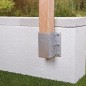 Square metallic wall anchor 7 x 7 cm, 15 cm base, ideal for garden Square metallic wall anchor 7 x 7 cm, 15 cm base, ideal for garden