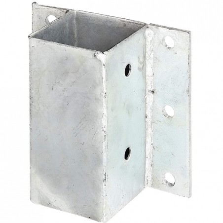 Ancoraggio a muro quadrato in metallo 9 x 9 cm, base 15 cm, ideale per giardini