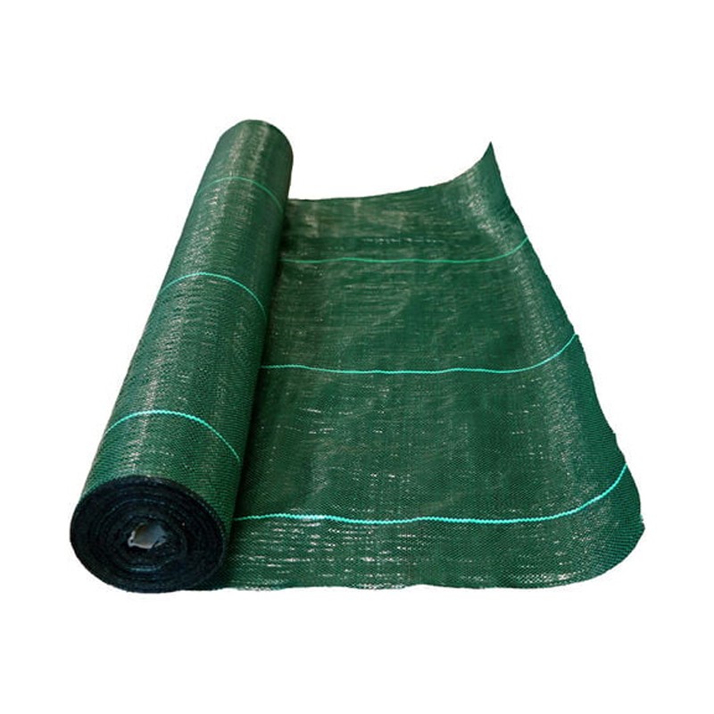 Toile de Paillage Contre Les Mauvais Herbes 25x2,1m en Fibres de Polypropylène Tissées Anti-UV 105g/m2, vert