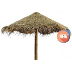 Parasol pour Jardin, Balcon et Terrasse en sparterie 1,90 mètres, poteaux en bois 3m x 10 cm