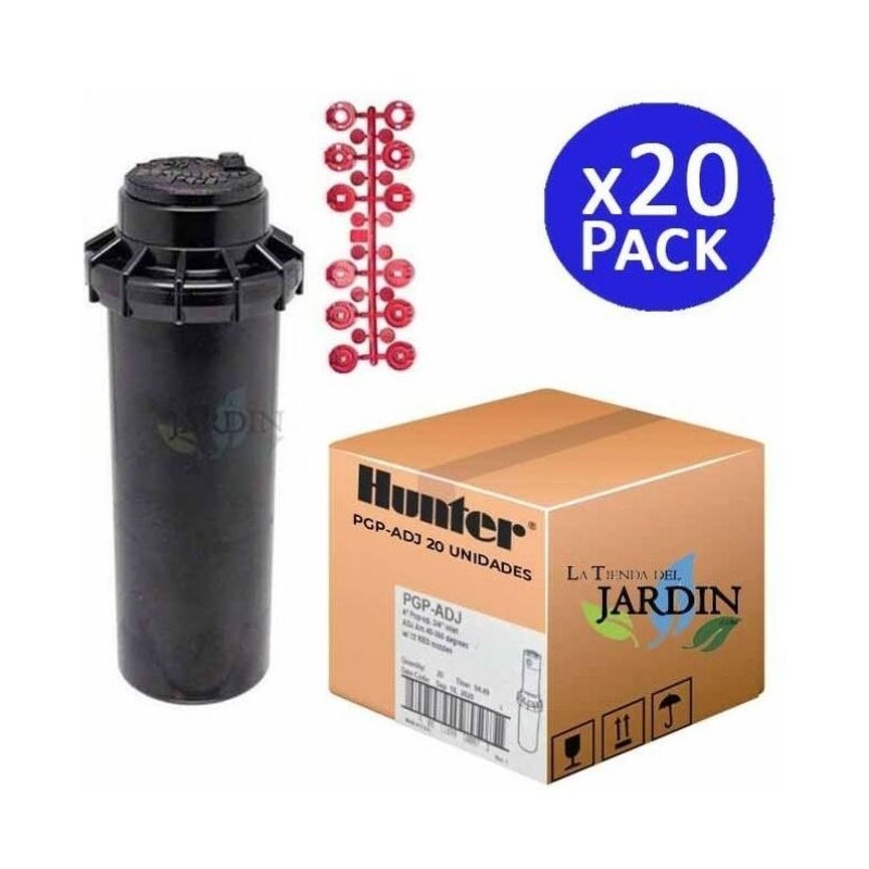 Hunter PGP-ADJ 3/4'' Irrigation Sprinkler | Pack of 20 Pop-Up Garden Sprinklers 6.4-15.8 m | Professional Lawn Sprinkler