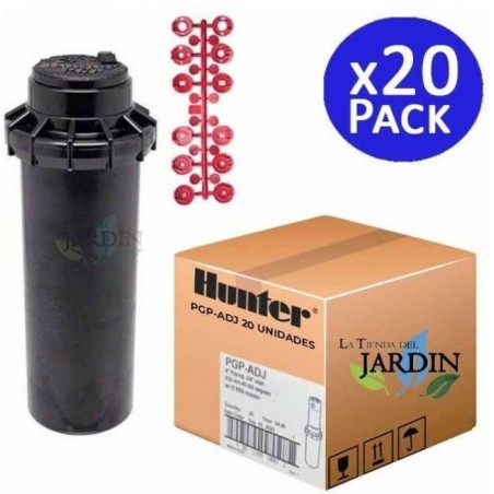 20 Stück Versenkregner Hunter PGP-ADJ 3/4'', 6,4-15,8 m - Einstellbarer Turbinensprinkler