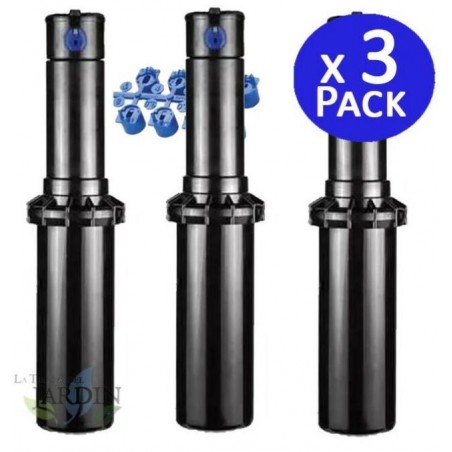 Pack 3 x Aspersor de riego Hunter PGP-04 Ultra 3/4", Alcance 4,9 a 14 m