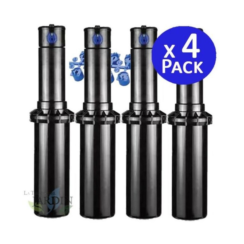 Pack 4 x Aspersor de riego Hunter PGP-04 Ultra 3/4", Alcance 4,9 a 14 m