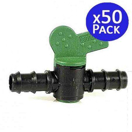 Lot de 50 Vanne goutte à goutte 12mm. Vanne cannelée pour l'irrigation goutte à goutte de haute qualité