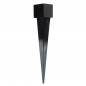 BLACK square metal stake 12 x 12 cm, 75 cm base BLACK square metal stake 12 x 12 cm, 75 cm base