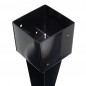 BLACK square metal stake 12 x 12 cm, 75 cm base BLACK square metal stake 12 x 12 cm, 75 cm base
