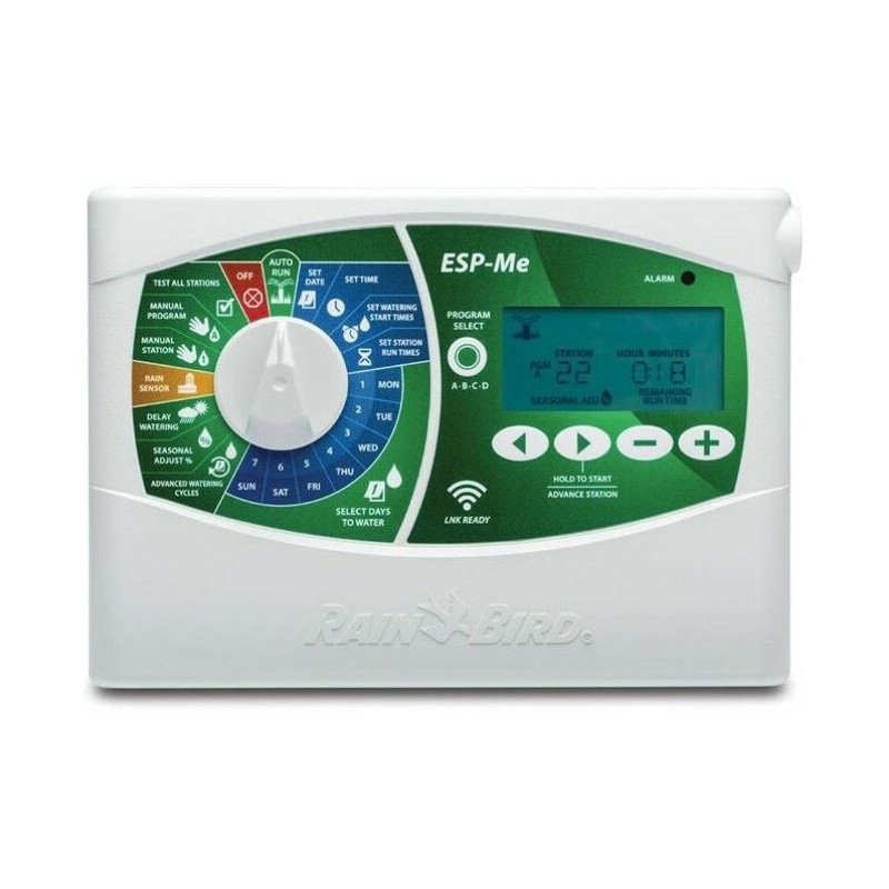 Programador de riego exterior Rain Bird 24v ESP4MEU, 4 zonas de riego ampliables Programador de riego exterior Rain Bird 24v ESP4MEU, 4 zonas de riego ampliables