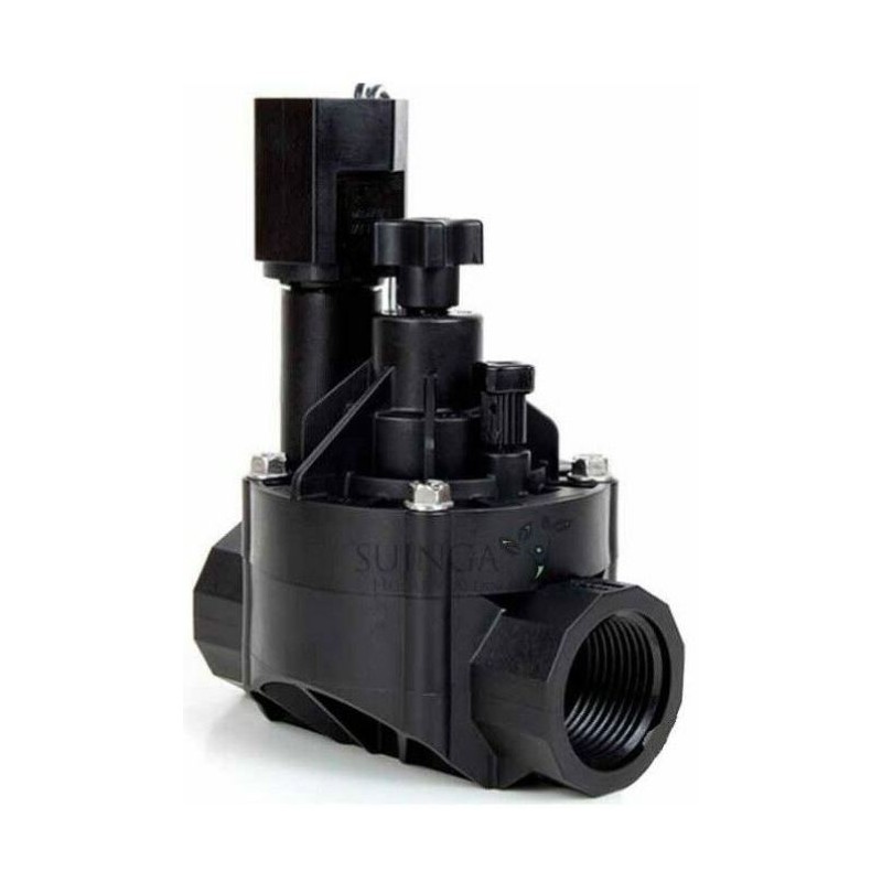 Válvula solenoide de irrigação Rain Bird 1" 24V 100HVF com regulador de fluxo
