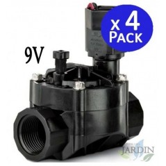 Pack 4 électrovannes d'irrigation Rain Bird 100HV 1" 9V