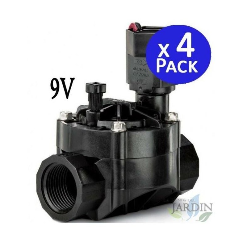 Pack 4 x 100HV 1" 9V Rain Bird irrigation solenoid valve