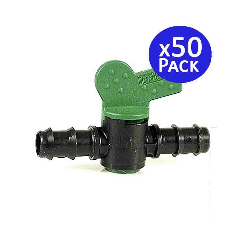 Lot de 50 Vanne Commutation d'Irrigation, Robinet d'arrosage goutte à goutte 20mm, valve 20 mm