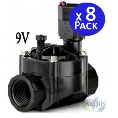 Confezione da 8 elettrovalvole per irrigazione Rain Bird da 100HV e 1" e 9V