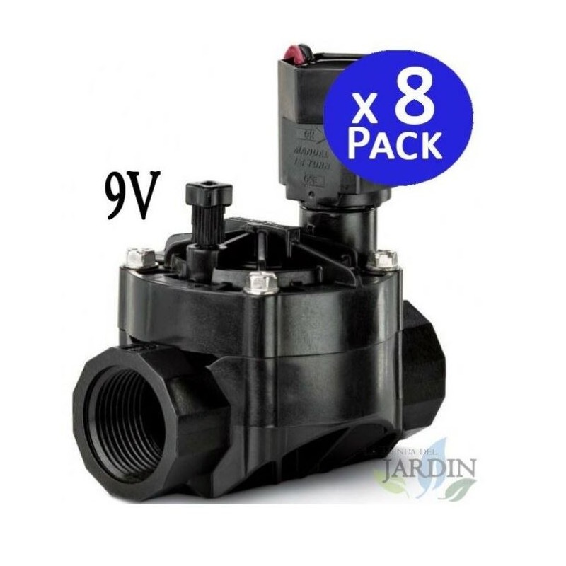 Pack 8 électrovannes d'irrigation Rain Bird 100HV 1" 9V