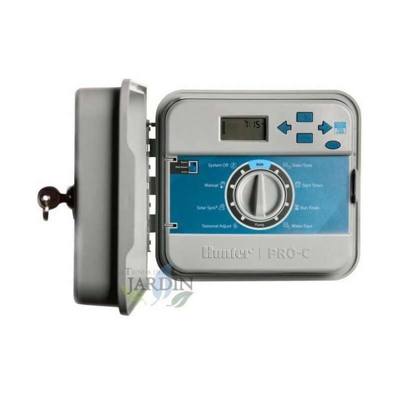 Programmatore di Irrigazione Modulare Hunter Esterno PROC, base a 4 Stazioni, PC-401E Programmatore di Irrigazione Modulare Hunter Esterno PROC, base a 4 Stazioni, PC-401E