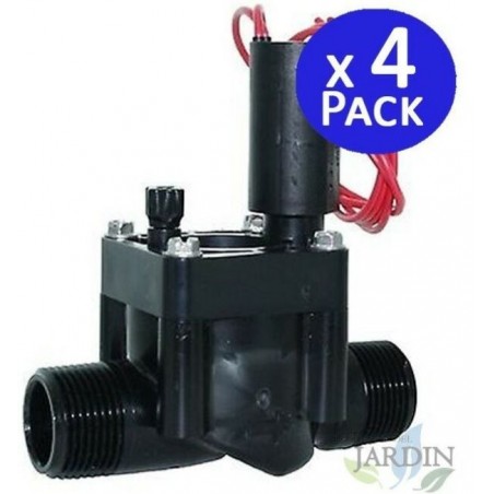 Pack 4 x Magnetventil für Bewässerung PGV-100-MM 1" 24V Außengewinde Hunter