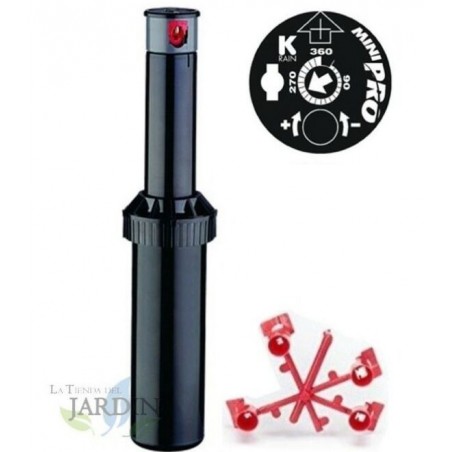 Irrigatore a turbina KRain Minipro da 1/2", gittata da 5,1 a 9,1 m